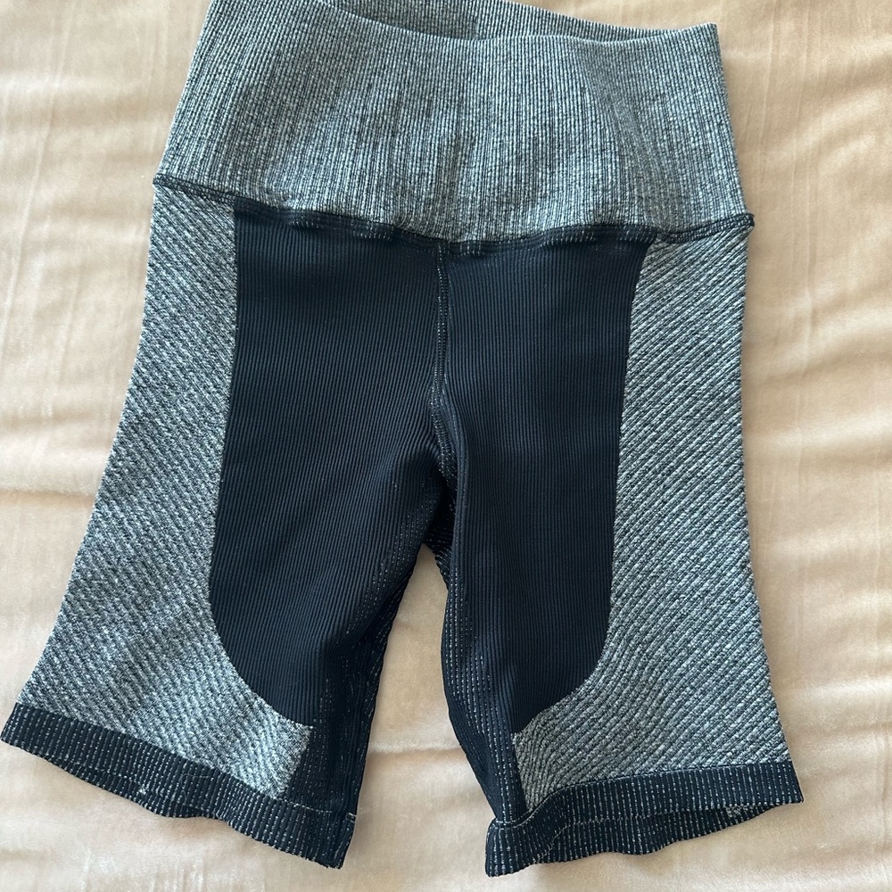 Avocado Gray and Black Bike Shorts